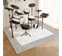 Tapis de Tambour Insonorisé Tapis Batterie Tapis de Batterie électronique Tapis d'absorption des vibrations Tapis Batterie Tambour pour Basses Caisse Claire et Autres Instruments 200 x 160 cm