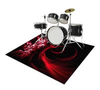 Tapis de Tambour Insonorisé, Tapis de Batterie électronique, Tapis Professionnel de Jazz Non Glissants, Tapis pour Batterie pour Grosse Caisse Claire et Autres Instruments de Musique 180 x 160 cm