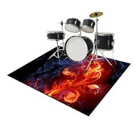 Tapis de Tambour Insonorisé, Tapis de Batterie électronique, Tapis Professionnel de Jazz Non Glissants, Tapis pour Batterie pour Grosse Caisse Claire et Autres Instruments de Musique 180 x 160 cm