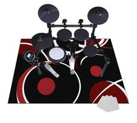 Tapis De Tambour Insonorisé, Tapis pour Batterie Antidérapant, Tapis Professionnel de Jazz, 160 x 120 cm Tapis d'absorption des Vibrations pour Grosse Caisse Claire et Autres Instruments de Musique