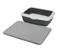 Tapis de tamis pour bac à litière 35 × 45 cm GRIS pour chat