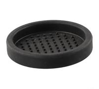 Tapis de tamper à café en silicone pour machine à expresso, 60 mm avec base antidérapante et rebord surélevé, compatible avec la plupart des tailles de tamper, noir