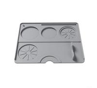 Tapis de tamper à expresso, 25 x 20 cm Silic1 pour porte-filtre antidérapant, protection fiable du plan de travail, usage domestique et commercial (gris)
