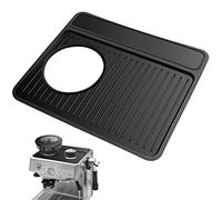 Tapis de tamper à expresso en silicone de qualité alimentaire antidérapant, 27,9 x 23,5 cm, imperméable, résistant à la chaleur, station de tamper à expresso pour machine à expresso Noir