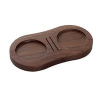 Tapis de tamping à café - Bois 6,57 pouces 16,7 x 8,8 x 1,4 cm | Support de tamper à en bois antidérapant pour machine à café | Accessoires pour plan de travail de cuisine | Utilisation dans