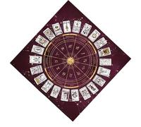 Tapis de Tarot Carré Flanelle Horoscope Métaphysique Astrologie Oracles | Serviette de table carrée Fournitures de divination Horoscope métaphysique Astrologie Oracles Runes Deck pour la lecture de