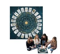 Tapis de tarot - Serviette carrée en flanelle, Tapis de cartes de jeu de table pour divination horoscope, surfaces en tissu portable pour astrologie avec base antidérapante | Tappetin