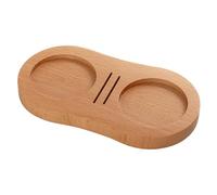 Tapis de tassage de café, station de tassement de café expresso | Tampon de pressage de café en bois | Tampon pressé pour café de 16,7 x 8,8 cm/6,57 x 3,46 pouces, organisateur anti-déroulement