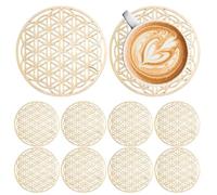 Tapis de tasse circulaires - Design sculpté marron, repose-boissons thermiques, accessoires de maison suspendus, pièces de protection des surfaces | Supports de tasse circulaires marron pour décoratio