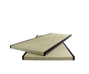 Tapis de Tatami 70x200, Motif Jonc/ Noir