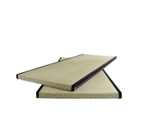 Tapis de Tatami Karup 70x200, Motif Jonc/ Noir