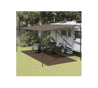 Tapis de Tente 250x550 cm Noir Auvent de Caravane Camping Extérieur vidaXL