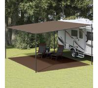 Tapis de Tente 400x500 cm Marron Auvent de Caravane Camping Extérieur vidaXL
