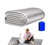 Tapis de tente avec feuille de couchage - Tapis de camping réfléchissant | Tapis de camping en papier d'aluminium | Tapis de camping isolant | Tapis de camping thermique