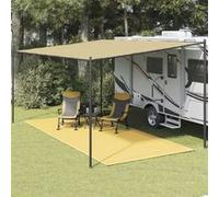 Tapis de Tente 250x550 cm Noir Auvent de Caravane Camping Extérieur vidaXL