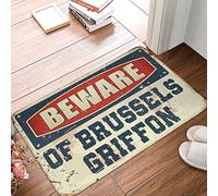 Tapis de terrasse Beware Of Brussels Griffon - Imprimé en caoutchouc