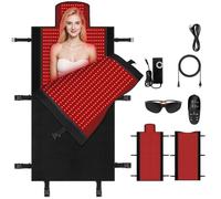 Tapis De Thérapie À La Lumière Rouge For Le Corps, Couverture De Thérapie À La Lumière Rouge, Grand Coussin 2 En 1 Led 660nm Et 850nm For Tout Le Corps, Soulagement De La Douleur(2570leds)