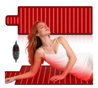 Tapis De Thérapie À Lumière Rouge LED 520 Pièces For Tout Le Corps, Lumière Infrarouge LED Haute Densité Avec 5 Niveaux D'intensité, 9 Paramètres De Minuterie D'arrêt Automatique