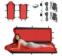 Tapis de thérapie par lumière rouge 3207 LED, couverture infrarouge en TPU de qualité médicale, tapis pliable de qualité supérieure avec minuterie de 10 à 90 minutes et modes d'impulsion pour la