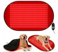 Tapis de thérapie par lumière rouge pour le corps, 660 nm et 850 nm lumière rouge avec 360 LED, 3 modes et 5 niveaux de luminosité, tapis lumineux flexible pour la maison, le bureau et la relaxation