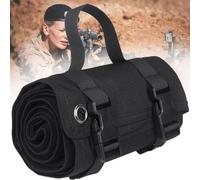 Tapis De Tir Rembourré pour L'extérieur,Tapis Tir Rembourre L'extérieur avec Sacs De Sable De Soutien Avant Arrière pour Formation Chasse Camping-Noir
