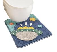 Tapis de toilette absorbant en forme de U à séchage rapide lavable | Autour du tapis de toilette pour baignoire, douche, sol, maison, chambre, dortoir, toilettes, chambre, Noël, Halloween ferme