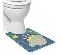 Tapis de toilette antidérapant et absorbant motif vaisseau spatial | Autour du tapis de toilette pour les propriétaires, les locataires, les habitants, les dortoirs, les hôtels, les toilettes