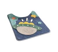 Tapis de toilette en forme de U antidérapant et lavable à séchage rapide | Tapis de salle de bain en forme de U | Planète autour des toilettes | Dos en caoutchouc antidérapant avec Rapid