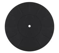 Tapis de Tourne Disque, Tapis de Platine Vinyle en Silicone de 17cm de Diamètre Tapis de Disque Antidérapant Antistatique pour Accessoires de Remplacement de Tapis de Disque Vinyle (Noir)