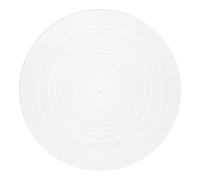 Tapis de Tourne Disque, Tapis de Platine Vinyle en Silicone de 30cm de Diamètre Tapis de Disque Antidérapant Antistatique pour Accessoires de Remplacement de Tapis de Disque Vinyle (Blanc)