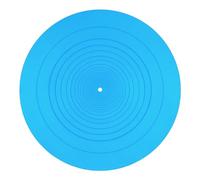 Tapis de Tourne Disque, Tapis de Platine Vinyle en Silicone de 30cm de Diamètre Tapis de Disque Antidérapant Antistatique pour Accessoires de Remplacement de Tapis de Disque Vinyle (Bleu)