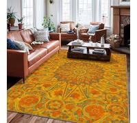 Tapis de tournesol à poils courts pour salon, chambre à coucher, salle de classe, dortoir, université, 1,8 x 2,7 m, orange