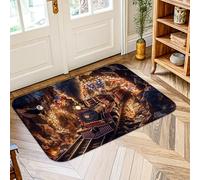 Tapis de train patriotique vintage avec drapeaux d'aigle de l'indépendance, rouge, tapis de porte à poils courts en éponge douce, résistant aux taches, pour buanderie, salle de bain, porte, entrée