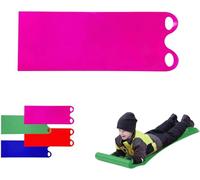Tapis de traîneau à neige portable enroulable pour planche à neige, polyvalent, toutes saisons, pour le sable et la glace, tapis de traîneau à neige enroulable (rose)