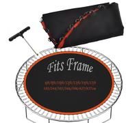 Tapis de trampoline de rechange robuste 183/244/305/366/396/427/457 cm, imperméable, 8 rangs, outil à ressort, parfait pour s'amuser en plein air
