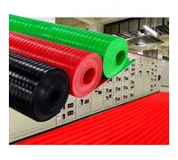 Tapis De Travail Industriels Diélectriques pour La Protection Contre Les Chocs Électriques, Tapis De Sol Antidérapant en Caoutchouc Haute Tension De 3 Mm D'épaisseur(Red-3mm,1x6m/3.3x19.7ft)