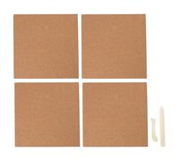 Tapis de travail pour vitrail de 30,5 x 30,5 cm, planche de travail en verre vitrail résistant à la chaleur, avec 2 grattoirs pour petits projets et outils