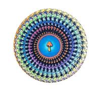 Tapis de Turntable - Polyester Felt 30,48 cm, Record Slipmat, 12 pouces | Tapis d'illusion d'optique, tapis visuel animé pour DJs, amateurs de musique, collectionneurs, maison, studio, affichage