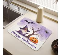 Tapis de vaisselle amusant avec nains mignons | Tapis de séchage à vaisselle Jumbo Tapis de bain à séchage rapide Décoration de comptoir de cuisine