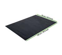 Tapis de vélo d'intérieur Tunturi - Tapis de protection du sol - 100 x 70 x 0,5 cm - Noir