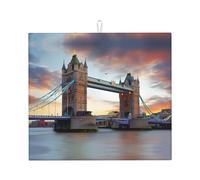 Tapis de vidange de cuisine imprimé historique Old Tower Bridge London Tapis absorbant adapté à divers comptoirs