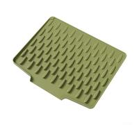 Tapis de vidange incliné en silicone avec isolation thermique pour cuisine, pour un drainage rapide et antidérapant, pliable pour un rangement compact, gris peu profond (vert)
