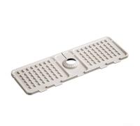 Tapis de vidange pour robinet d'évier de cuisine avec tapis en silicone imperméable pliable, design résistant aux éclaboussures, bande antidérapante et raccord pour tuyaux jusqu'à 5,1 cm de diamètre