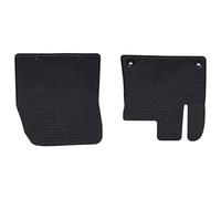 Tapis de voiture 2 pièces Noir Caoutchouc vidaXL