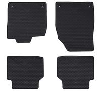 vidaXL Tapis de Voiture 4 pcs Noir Caoutchouc, Antidérapant