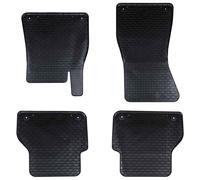 Tapis de voiture 4 pièces Noir Caoutchouc vidaXL