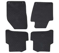 Tapis de voiture 4 pièces Noir Caoutchouc vidaXL