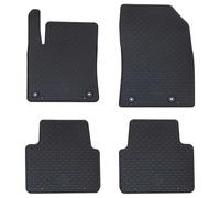 Tapis de voiture 4 pièces Noir Caoutchouc vidaXL