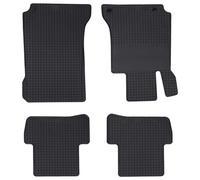 Tapis de voiture 4 pièces Noir Caoutchouc vidaXL