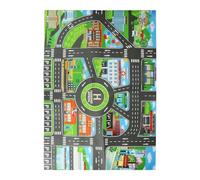 Tapis de voiture antidérapant avec motif carte de la ville, tapis de jeu doux, durable et lavable | Pour salle de jeux, chambre à coucher, chambre d'enfant, salle de classe, activité d'apprentissage